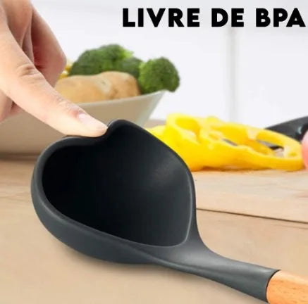 Kit Colheres de silicone para cozinha