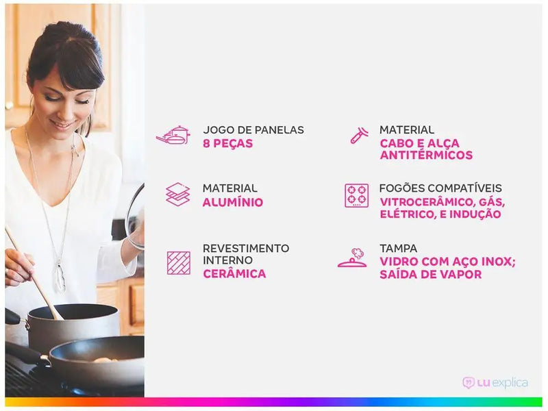 Kit de panelas e assessórios